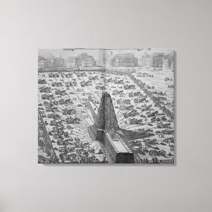 Erecting the Ancient Egyptian Obelisk Canvas Print