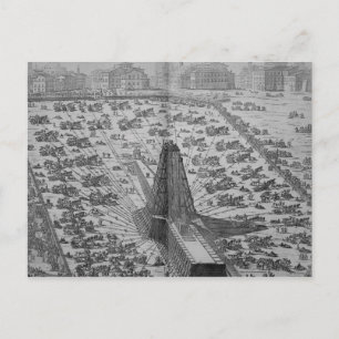 Erecting the Ancient Egyptian Obelisk Postcard