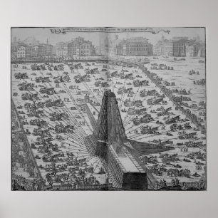 Erecting the Ancient Egyptian Obelisk Poster