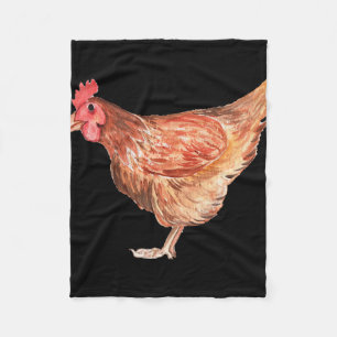 Erel Chicken Hen Farm Poultry Partner Look Fleece Blanket