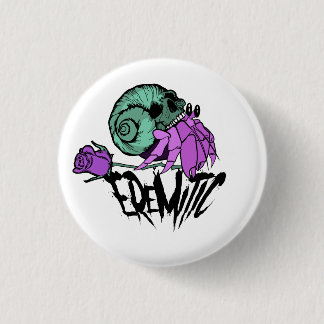 Eremitic Crab & Skull 3 Cm Round Badge