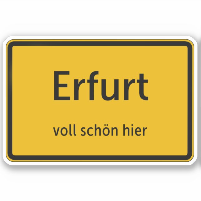 Erfurt Sticker Autosticker (Front)