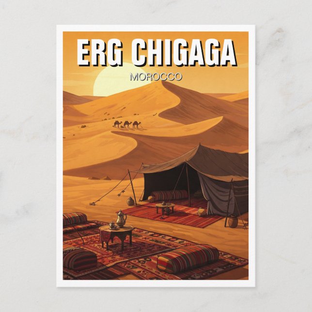 Erg Chigaga Morocco Travel Postcard (Front)