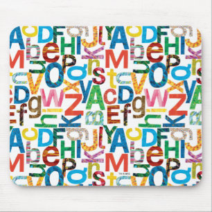 Eric Carle   Alphabet Pattern Letters Mouse Mat