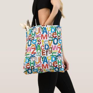 Eric Carle Alphabet Pattern Letters Tote Bag