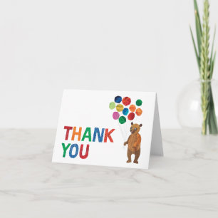 Eric Carle   Brown Bear - Beary Happy Birthday Thank You Card