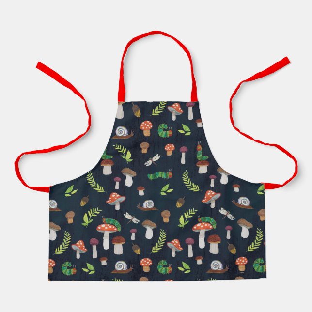 Eric Carle | Bugs and Mushrooms Pattern Apron (Front)