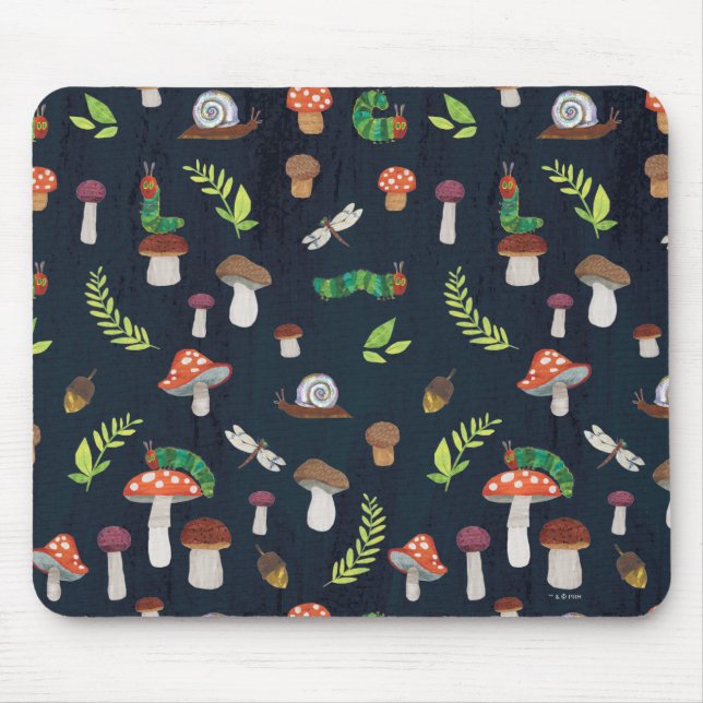 Eric Carle | Bugs and Mushrooms Pattern Mouse Mat (Front)