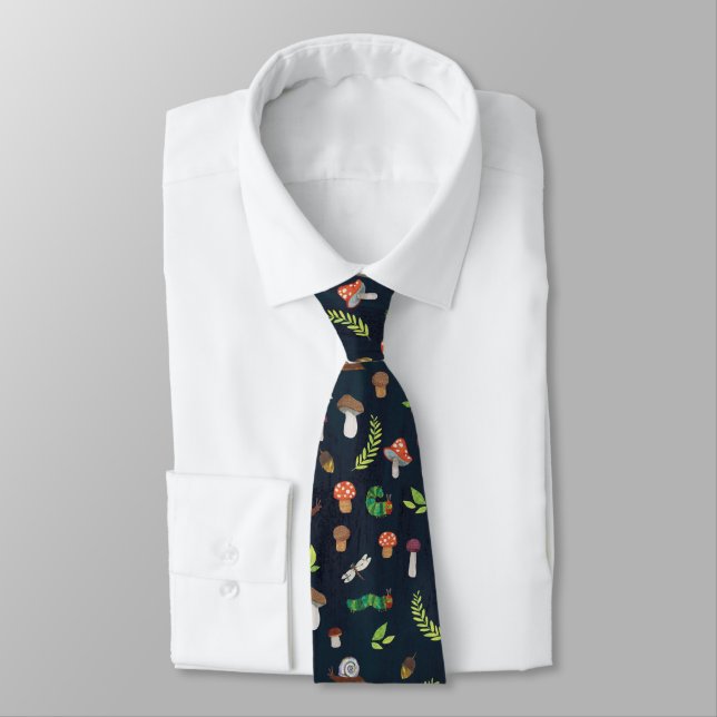 Eric Carle | Bugs and Mushrooms Pattern Tie (Tied)