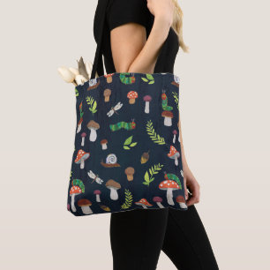 Eric Carle   Bugs and Mushrooms Pattern Tote Bag