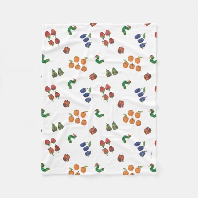Eric Carle | Caterpillar and Fruit Pattern Fleece Blanket (Front)