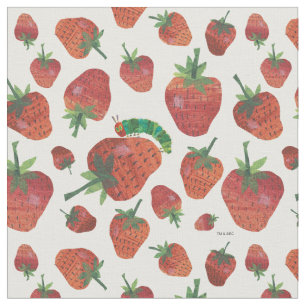Eric Carle   Caterpillar and Strawberry Pattern Fabric