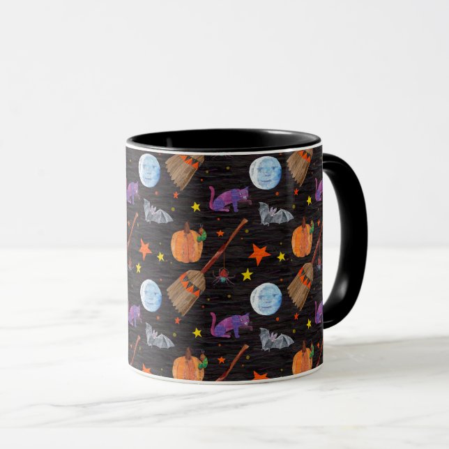 Eric Carle | Caterpillar Black Halloween Pattern Mug (Front Right)