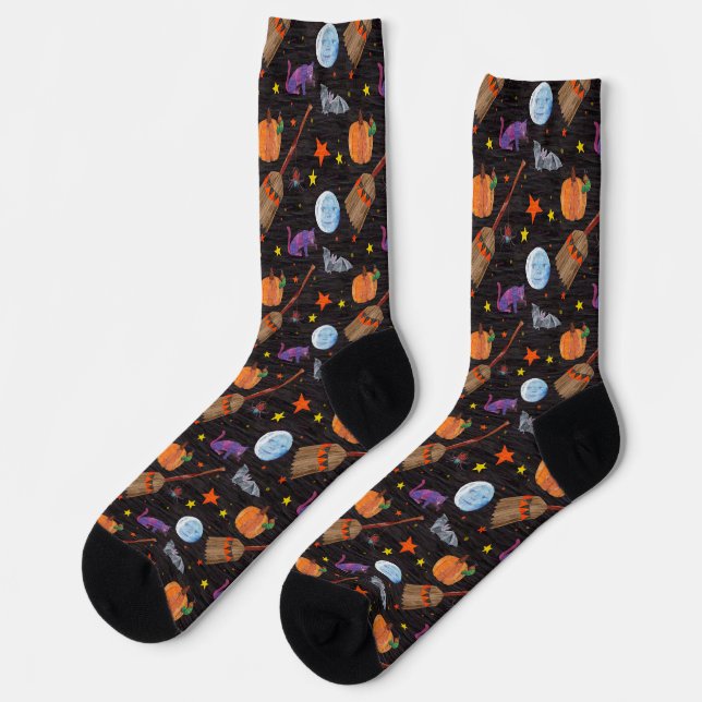 Eric Carle | Caterpillar Black Halloween Pattern Socks (Left)