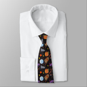 Eric Carle   Caterpillar Black Halloween Pattern Tie