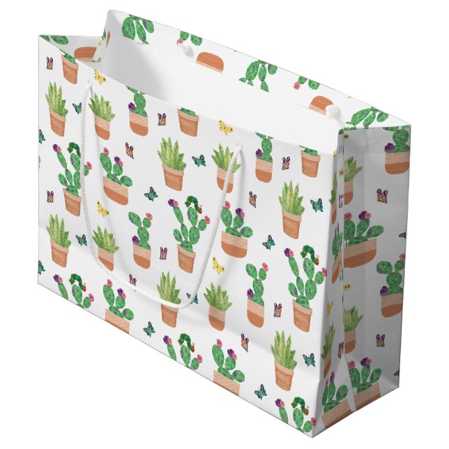 Eric Carle | Caterpillar, Cactus, and Butterfly Pa Large Gift Bag (Front Angled)