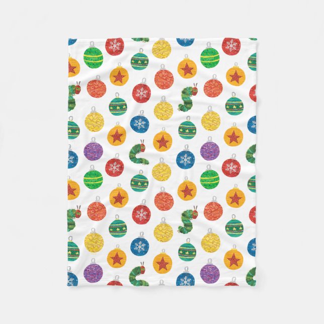 Eric Carle | Caterpillar Christmas Pattern Fleece Blanket (Front)
