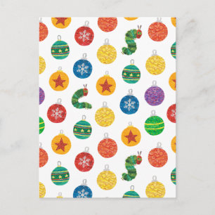 Eric Carle Caterpillar Christmas Pattern Postcard