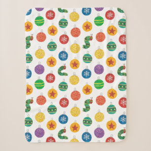Eric Carle Caterpillar Christmas Pattern Sherpa Blanket