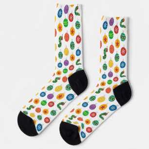 Eric Carle Caterpillar Christmas Pattern Socks