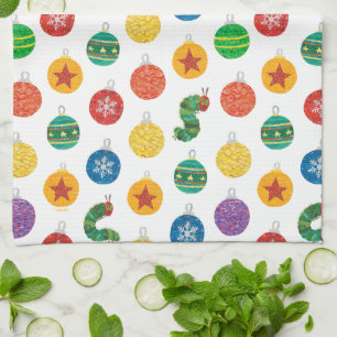 Eric Carle   Caterpillar Christmas Pattern Tea Towel