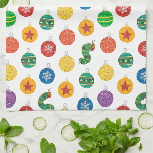 Eric Carle | Caterpillar Christmas Pattern Tea Towel (Folded)