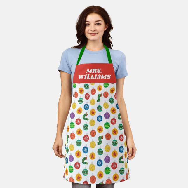 Eric Carle | Caterpillar Christmas | Personalise Apron (Worn)