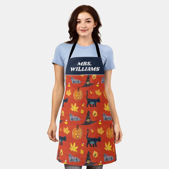 Eric Carle | Caterpillar Halloween Pattern Apron (Worn)