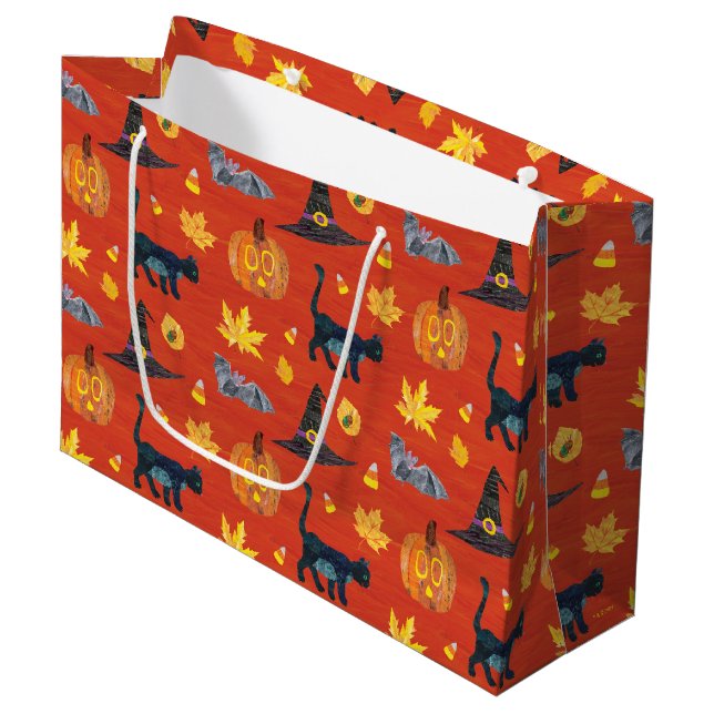 Eric Carle | Caterpillar Halloween Pattern Large Gift Bag (Front Angled)