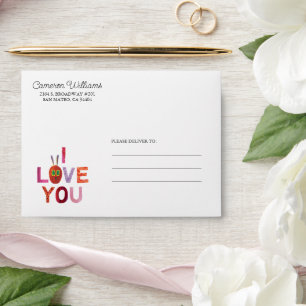 Eric Carle Caterpillar I Love You Envelope
