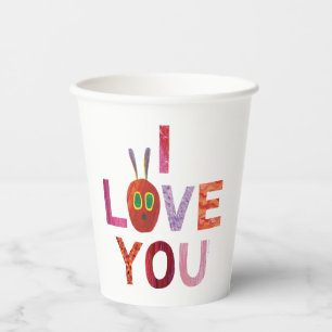 Eric Carle Caterpillar I Love You Paper Cups