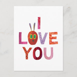 Eric Carle   Caterpillar I Love You Postcard