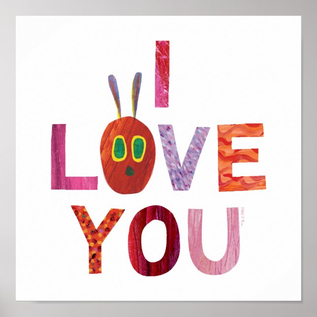 Eric Carle | Caterpillar I Love You Poster (Front)