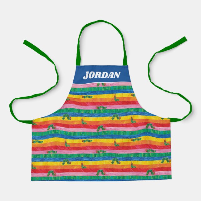 Eric Carle | Caterpillar Rainbow Stripe Pattern Apron (Front)
