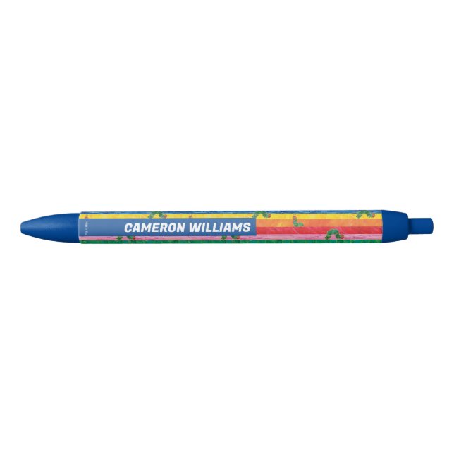 Eric Carle | Caterpillar Rainbow Stripe Pattern Blue Ink Pen (Front)