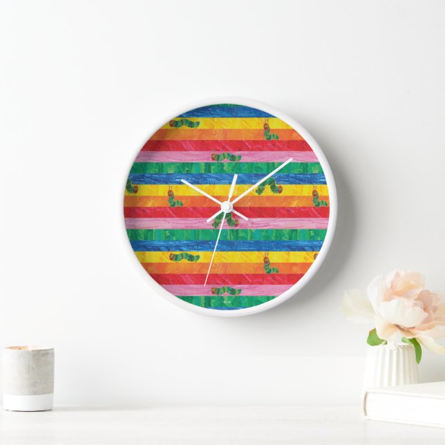 Eric Carle | Caterpillar Rainbow Stripe Pattern Clock (Home)