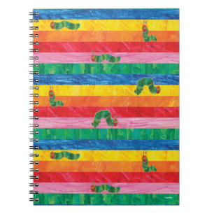 Eric Carle Caterpillar Rainbow Stripe Pattern Notebook