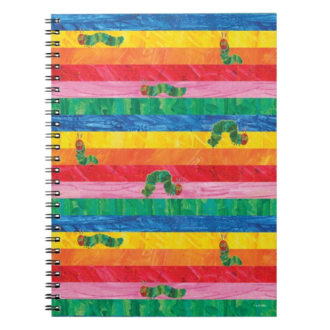 Eric Carle | Caterpillar Rainbow Stripe Pattern Notebook (Front)