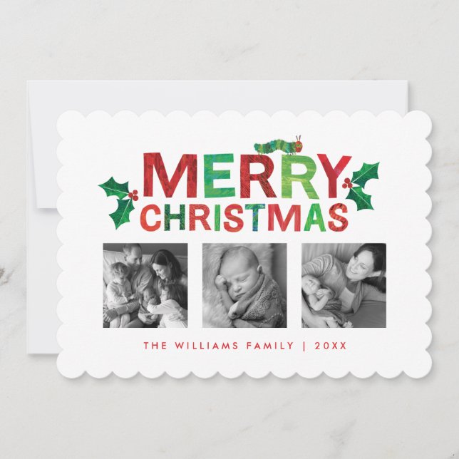 Eric Carle Christmas Caterpillar Holiday Card (Front)