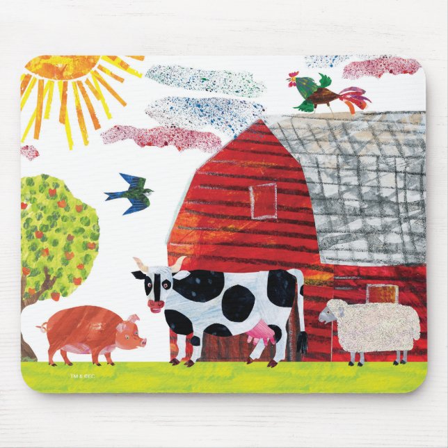 Eric Carle | Colourful Farm Scene Mouse Mat (Front)