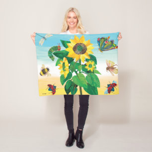 Eric Carle   Garden Flower Scene Fleece Blanket