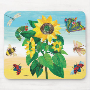 Eric Carle   Garden Flower Scene Mouse Mat