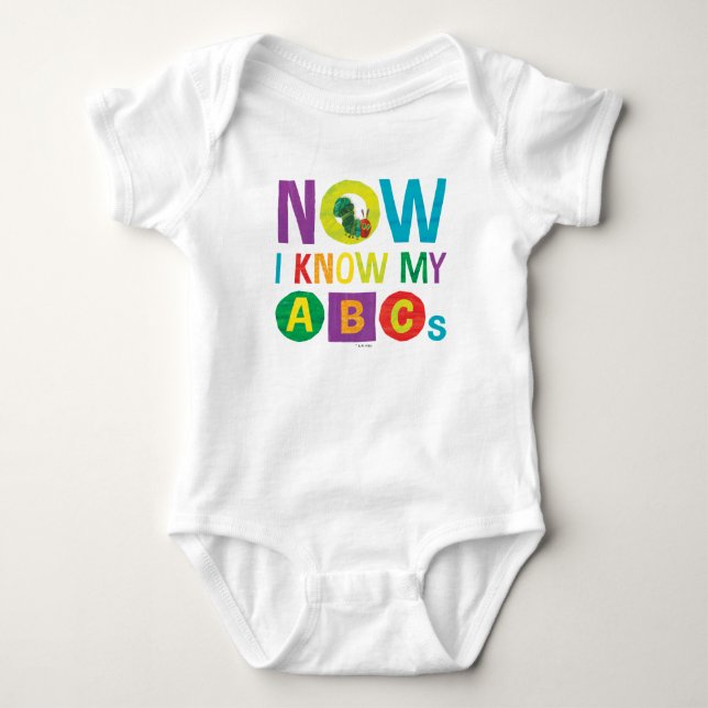 Eric Carle Now I Know My ABCs Baby Bodysuit (Front)