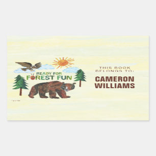Eric Carle   Ready for Forest Fun Rectangular Sticker