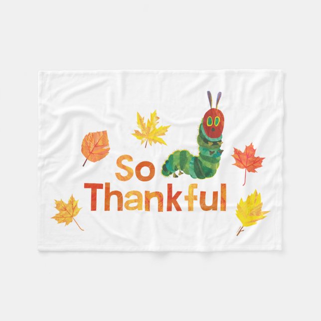 Eric Carle | So Thankful Caterpillar Fleece Blanket (Front (Horizontal))