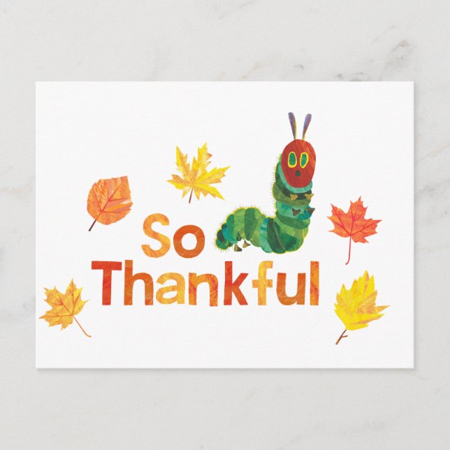 Eric Carle | So Thankful Caterpillar Postcard (Front)