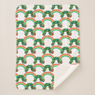 Eric Carle The Very Hungry Caterpillar Pattern Sherpa Blanket