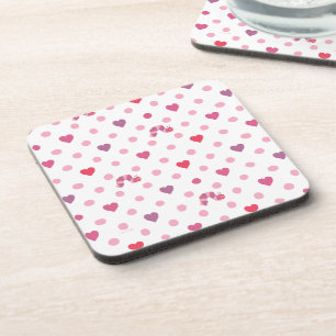 Eric Carle Valentine Heart Polka Dot Pattern Coaster