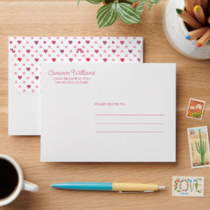 Eric Carle   Valentine Heart Polka Dot Pattern Envelope