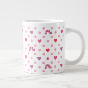 Eric Carle   Valentine Heart Polka Dot Pattern Large Coffee Mug